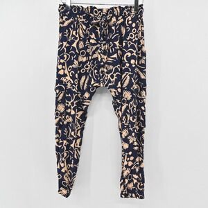 Anthropologie Hei Hei Womens Pants Size‎ XS Floral Joggers Bohemian Navy Cream